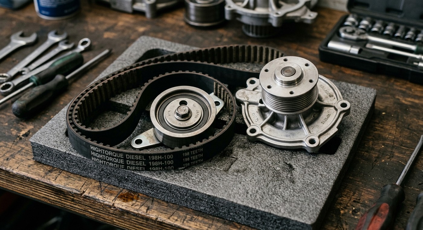 ランクル70 タイミングベルト一式（ベルト・テンショナー・ウォーターポンプ）