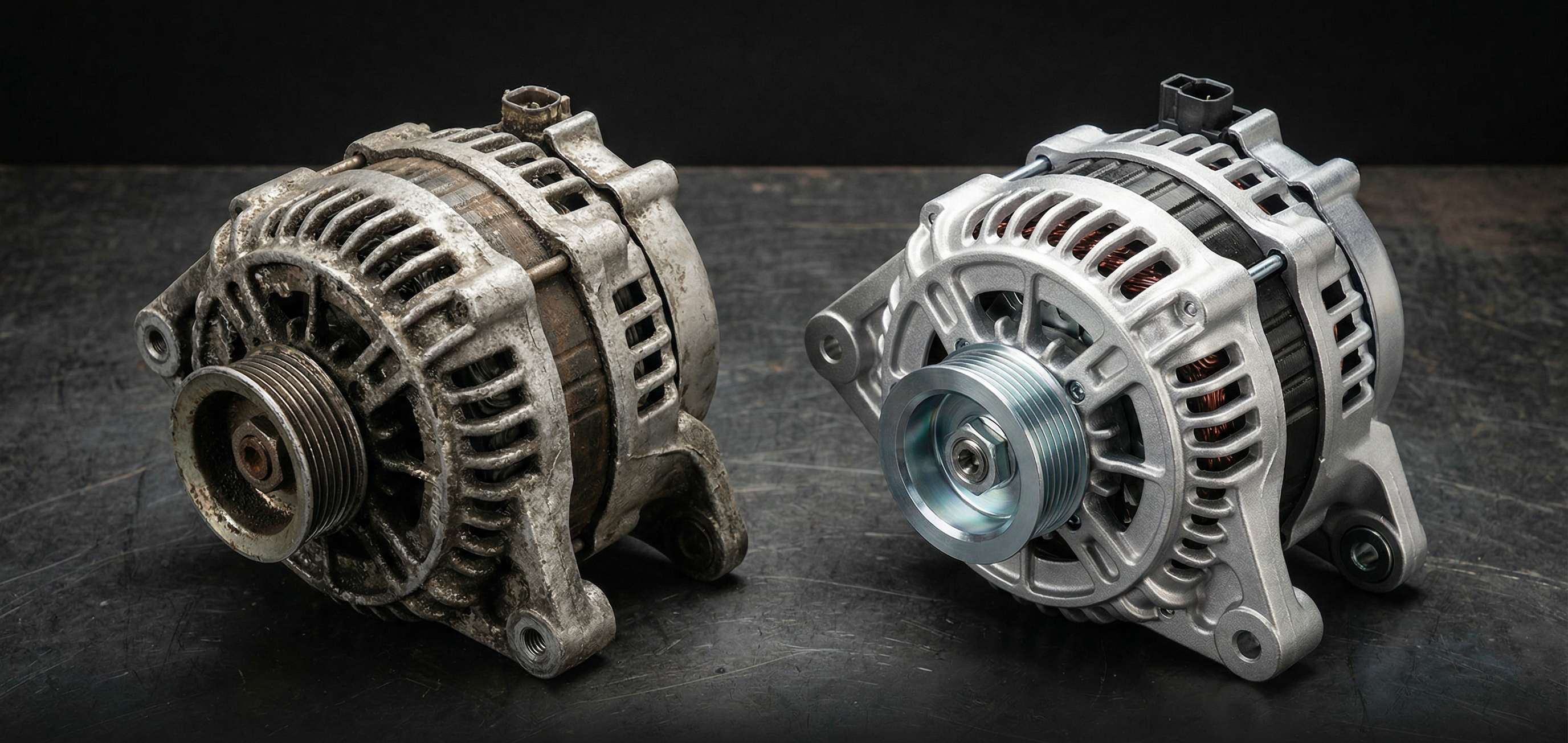 オルタネーター コア（旧品）との比較